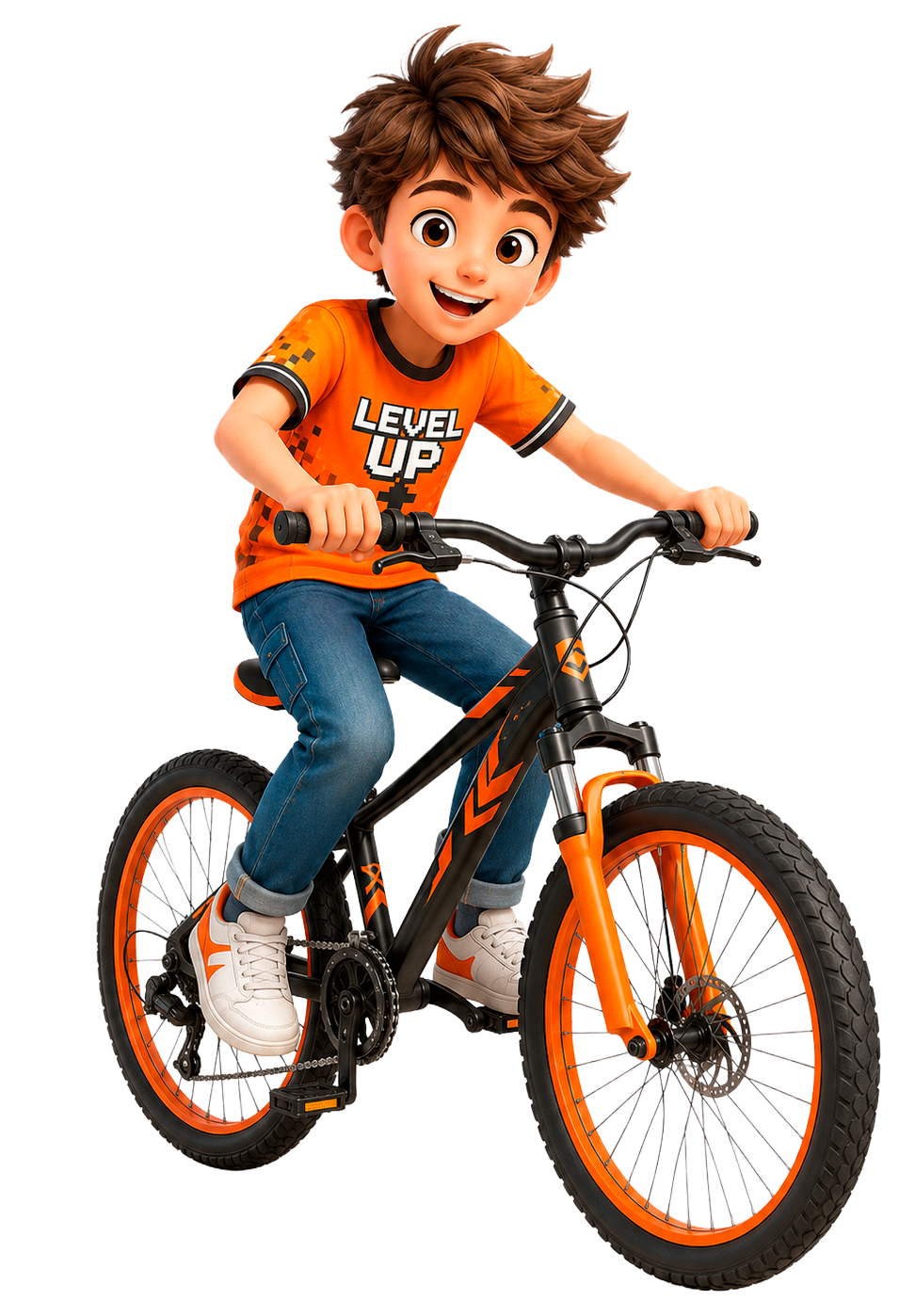 Alumno en bicicleta