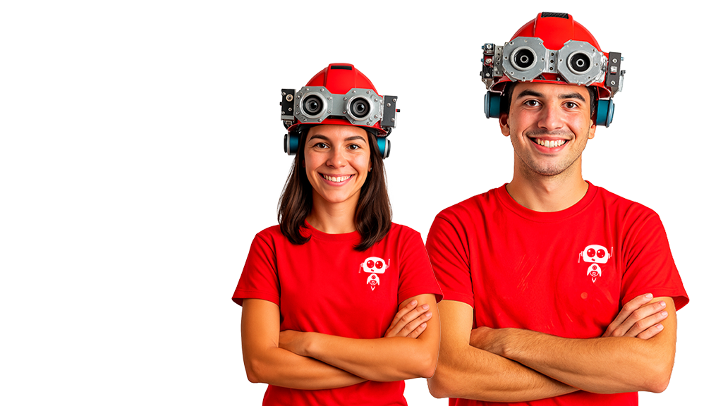 Monitora Robotikids feliz